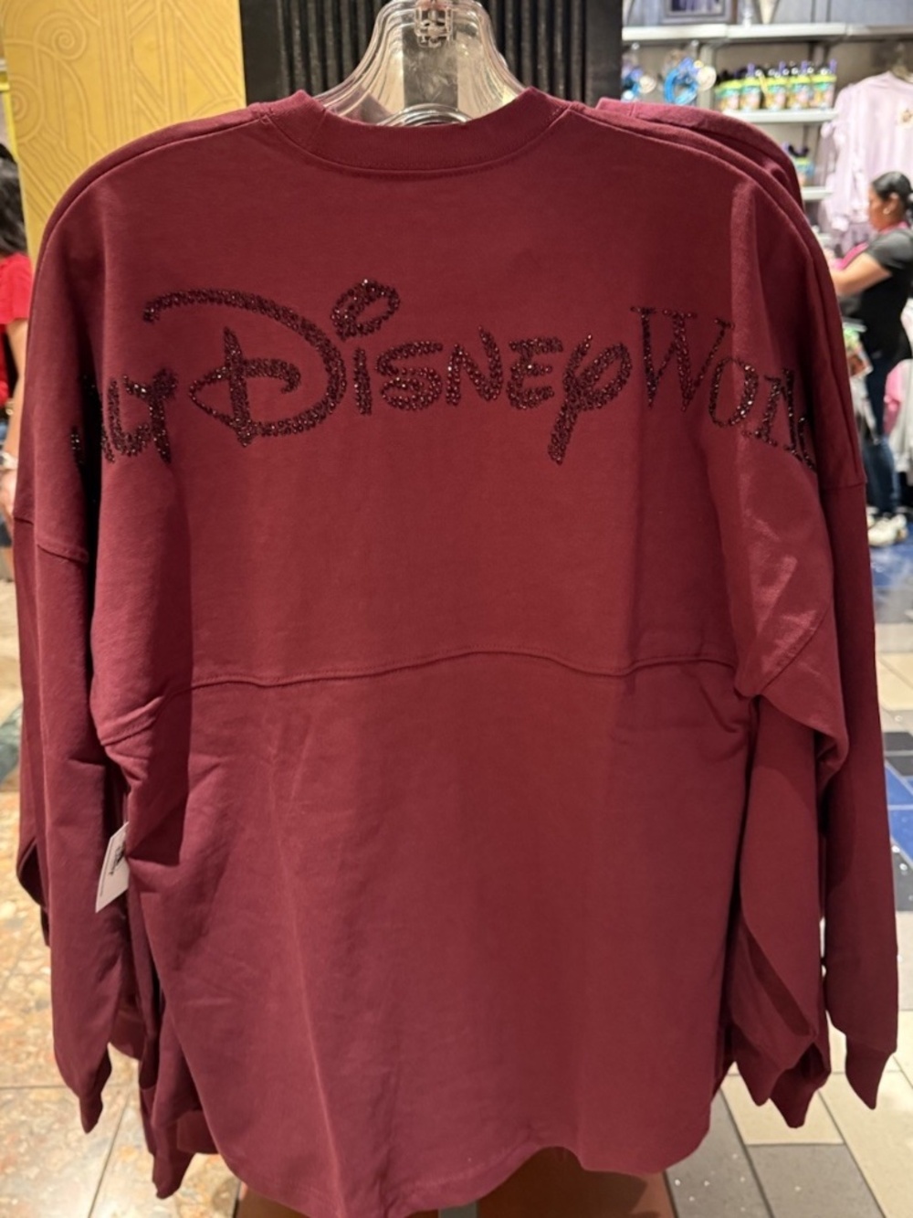 2025 Disney Parks Walt Disney World Bedazzled Burgundy Spirit Jersey Adult Size